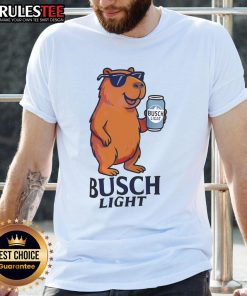 Awesome Capybara Busch Light T-Shirt featuring a playful capybara design, perfect for casual wear and animal lovers.