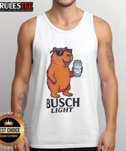 Awesome Capybara Busch Light tank top featuring a playful capybara design, perfect for casual summer wear.