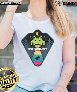 Awesome Conspiracy Dealer Ladies Tee featuring a stylish design perfect for fans of conspiracy theories and casual wear.