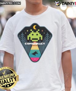 Awesome Conspiracy Dealer T-Shirt featuring a bold graphic design perfect for conspiracy theory enthusiasts.