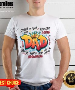 Awesome Dad Quotes Father's Day T-Shirt featuring humorous sayings for celebrating dads on their special day.
