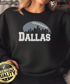 Awesome Dallas City Skyline Football Sweatshirt featuring a vibrant skyline design, perfect for sports fans in Dallas.