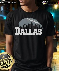 Awesome Dallas City Skyline Football T-Shirt showcasing the iconic skyline and football theme for fans.