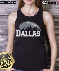 Awesome Dallas City Skyline Football Tank Top featuring a vibrant skyline design perfect for sports fans and city lovers.