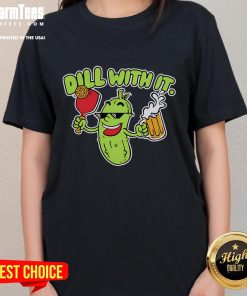 Awesome Dill With It Beer tee featuring cute ladies enjoying a fun outdoor gathering in vibrant summer colors.