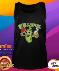 Fun 'Awesome Dill With It' beer-themed cute tank top featuring vibrant graphics, perfect for summer outings and casual wear.