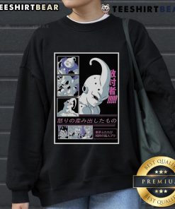Alt Text: Awesome Dragon Ball Majin Buu sweatshirt featuring a vibrant design of the virtuous demon character.