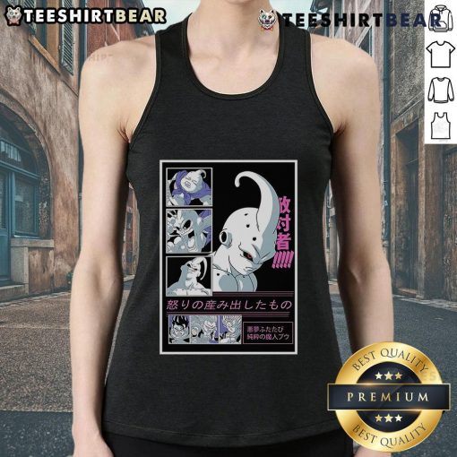 Awesome Dragon Ball Majin Buu virtuous demon tank top featuring vibrant graphics and a stylish design for fans.