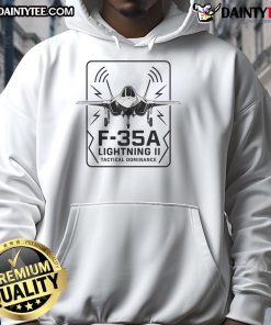 F-35A Lightning II Tactical Dominance Hoodie featuring a striking design for aviation enthusiasts and military fans.