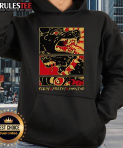Awesome Fight Resist Survive Dog Hoodie in vibrant colors, perfect for keeping your pet stylish and warm during outdoor adventures.