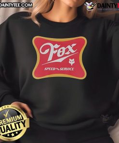 Awesome Fox Racing Speed Service Draft Sweatshirt in black, featuring a bold logo and comfortable fit for racing enthusiasts.