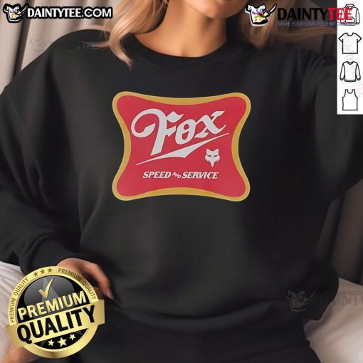 Awesome Fox Racing Speed Service Draft Sweatshirt in black, featuring a bold logo and comfortable fit for racing enthusiasts.