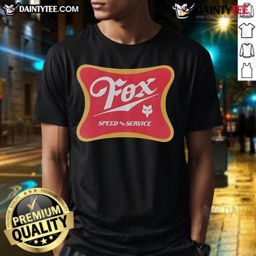 Alt Text: Awesome Fox Racing Speed Service Draft T-Shirt featuring bold graphics and a comfortable fit for racing enthusiasts.