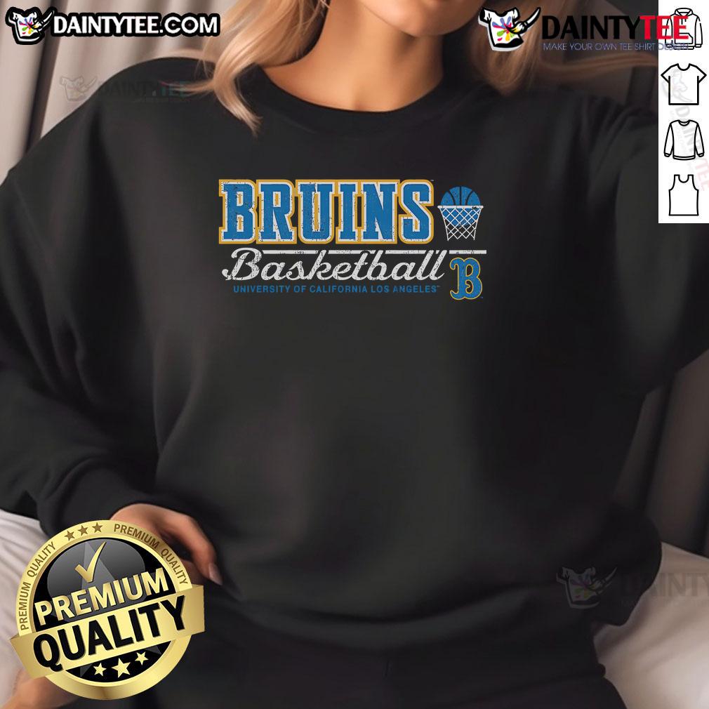 Awesome Gray Ucla Bruins Vintage Basketball Sweatshirt Awesome gray UCLA Bruins vintage basketball sweatshirt featuring classic logo design for stylish sports fans.