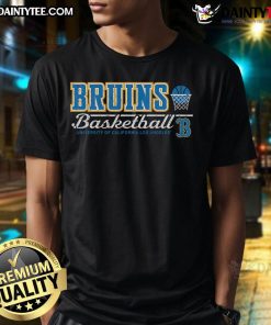 Alt Text: Awesome gray UCLA Bruins vintage basketball T-shirt featuring classic logo design, perfect for fans and casual wear.