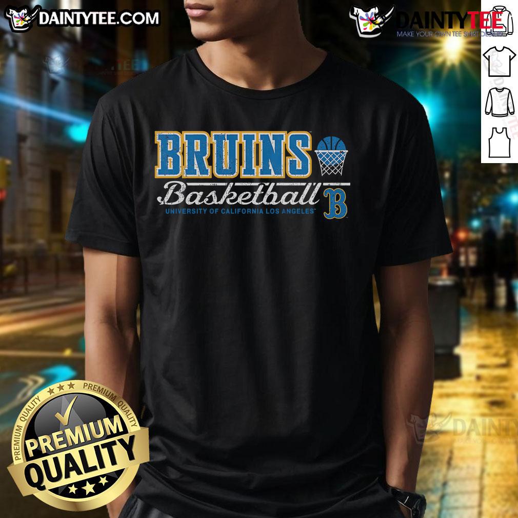 Awesome Gray Ucla Bruins Vintage Basketball T Shirt Alt Text: Awesome gray UCLA Bruins vintage basketball T-shirt featuring classic logo design, perfect for fans and casual wear.