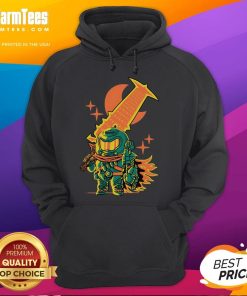Chibi-style Awesome Guts Slayer Doom Slayer hoodie featuring vibrant colors and unique design for gaming fans.