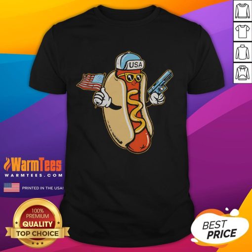 Awesome Hotdog Gun Retro T-Shirt featuring 'Got That Dawg In Me' design, perfect for food lovers and fun fashion.