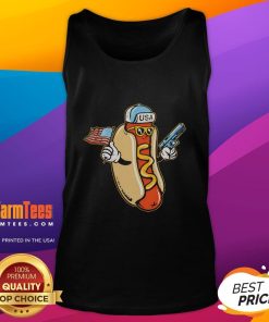 Awesome Hotdog Gun Retro Tank Top featuring 'Got That Dawg In Me' design, perfect for food lovers and summer fun.