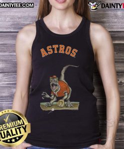 Awesome Houston Astros tiny turnip velociraptor tank top featuring a playful design for fans and dinosaur lovers.