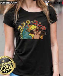 Alt Text: Awesome Japanese Zilla Verse Kong retro monster ladies tee featuring vibrant graphics and a stylish design.