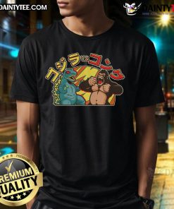 Awesome Japanese Zilla Verse Kong retro monster T-shirt featuring vibrant graphics of iconic monsters in action.