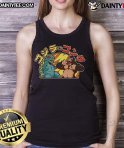 Awesome Japanese Zilla Verse Kong retro monster tank top featuring vibrant graphics and a stylish design for fans.