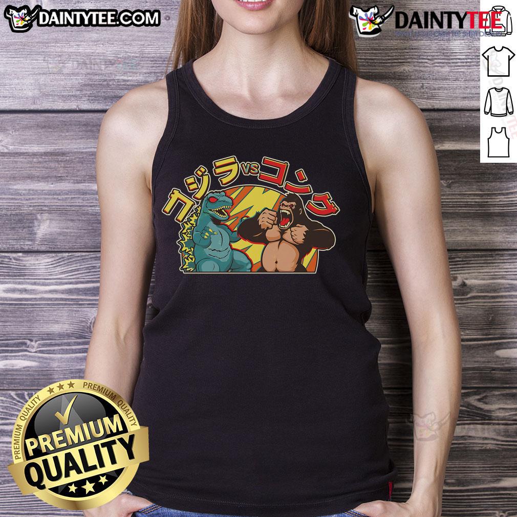 Awesome Japanese Zilla Verse Kong Retro Monster Tank Top Awesome Japanese Zilla Verse Kong retro monster tank top featuring vibrant graphics and a stylish design for fans.