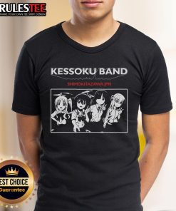 Alt Text: Awesome Kessoku Band Bocchi The Rock T-Shirt featuring vibrant design, perfect for fans in Shimokitazawa, Japan.