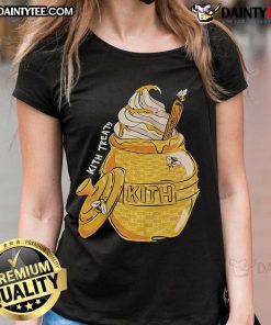 Alt Text: Awesome Kith Treats Ice Cream Ladies Tee featuring colorful ice cream graphics on a stylish women's t-shirt.