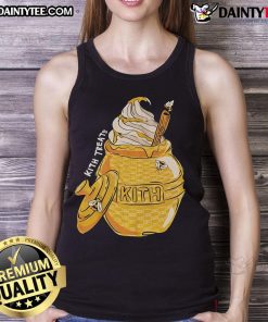 Stylish Awesome Kith Treats Ice Cream Tank Top displayed on a mannequin against a colorful background.