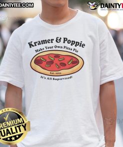 Awesome Kramer and Poppie Make Your Own Pizza Pie T-Shirt featuring a fun design for pizza lovers and enthusiasts.