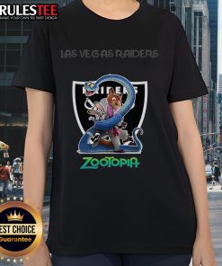 Alt Text: Awesome Las Vegas Raiders Zootopia 2 ladies tee featuring vibrant graphics and a stylish fit for fans.