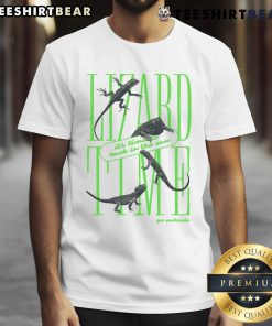 Awesome Lizard Time T-Shirt featuring a vibrant lizard basking in the sun, perfect for outdoor enthusiasts.