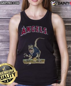 Awesome Los Angeles Angels tiny turnip velociraptor tank top featuring a vibrant design for fans and casual wear.