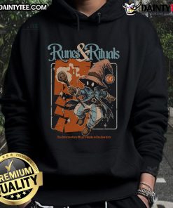 Awesome Mages Guide Runes Rituals Hoodie featuring mystical designs and vibrant colors for fantasy enthusiasts.