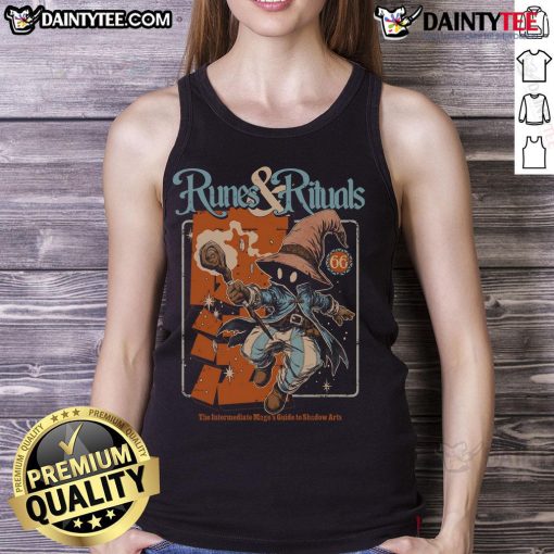 Awesome Mages Guide Runes Rituals Tank Top featuring mystical designs and vibrant colors for mage enthusiasts.