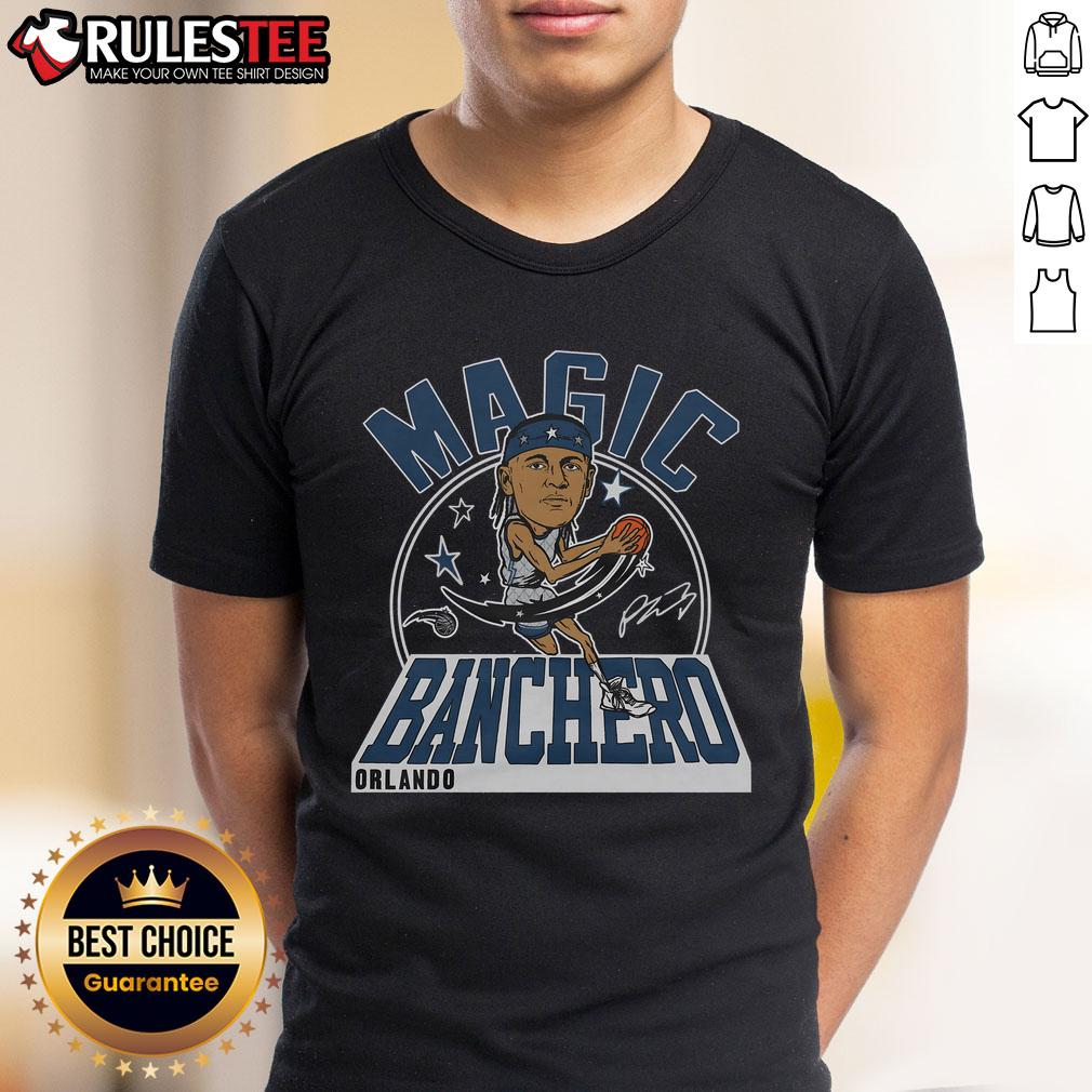 Awesome Magic Paolo Banchero Signature City Edition 2024 T Shirt Alt Text: Awesome Magic Paolo Banchero Signature City Edition 2024 T-Shirt featuring bold graphics and team colors.