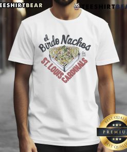 Alt Text: Awesome MLB x Flavortown St. Louis Cardinals El Bindo Nachos T-Shirt featuring vibrant graphics and team colors.