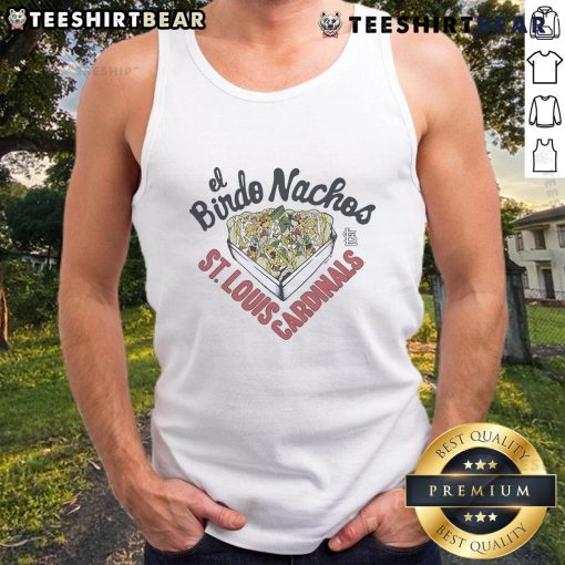 St. Louis Cardinals El Bindo Nachos tank top featuring MLB X Flavortown design, perfect for baseball fans and food lovers.