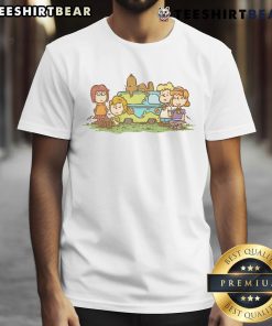 Awesome Mysterious Gang Scooby-Doo Peanuts T-Shirt featuring iconic characters in a fun, vibrant design.