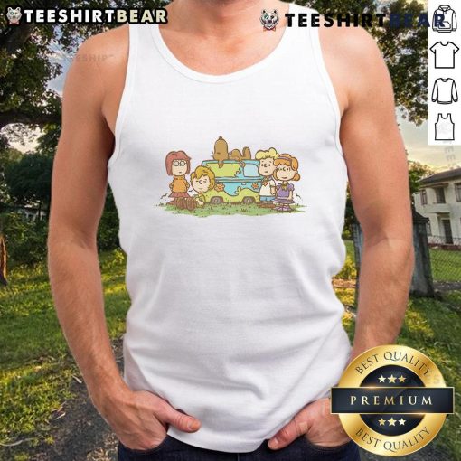Awesome mysterious gang Scooby-Doo Peanuts tank top featuring vibrant graphics and a stylish design for fans.