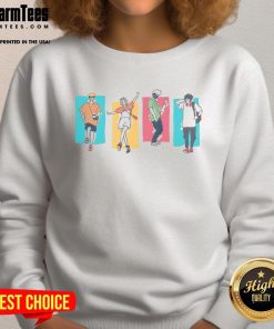 Awesome Naruto Party Colors Ninjas Sweatshirt featuring vibrant designs of favorite characters, perfect for fans and cosplay.