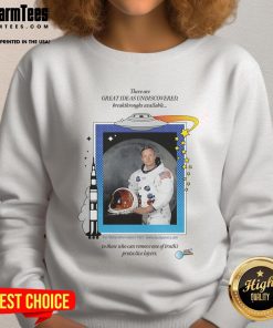 Awesome Neil Armstrong UFO sweatshirt featuring a stylish graphic design for space enthusiasts and fans of astronomy.