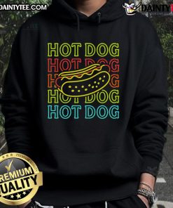 Awesome Neon Hot Dog Hoodie featuring vibrant colors and a fun design, perfect for food lovers and casual wear.