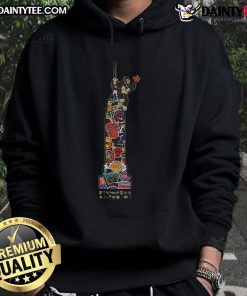 Alt Text: Awesome New York Knicks Hardwood Classics King Kong Hoodie featuring vibrant team colors and iconic design.