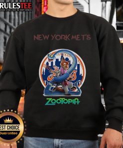 Alt Text: Awesome New York Mets Zootopia 2 Sweatshirt featuring vibrant colors and unique design for fans.