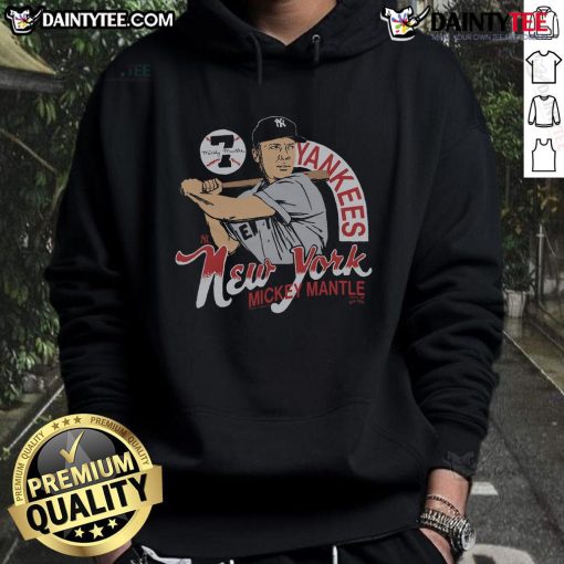 Awesome New York Yankees Mickey Mantle 7 Signature Hoodie featuring classic design and iconic player tribute.