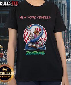 Awesome New York Yankees Zootopia 2 ladies tee featuring vibrant graphics and a stylish design for fans.