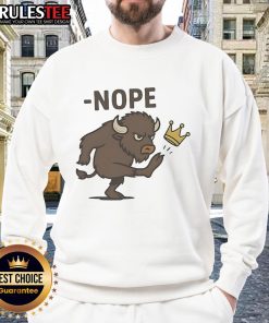 Awesome No Kings Buffalo Sweatshirt featuring a stylish design perfect for casual wear and cozy comfort.